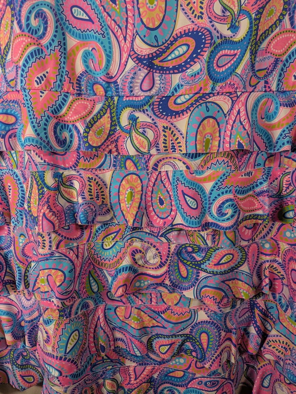 Multi-Color Paisley Ruffle Tank - Picture 3 of 8